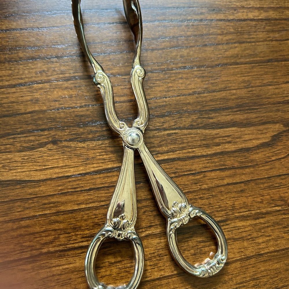 Silver Scissor-Style Tongs for serving
